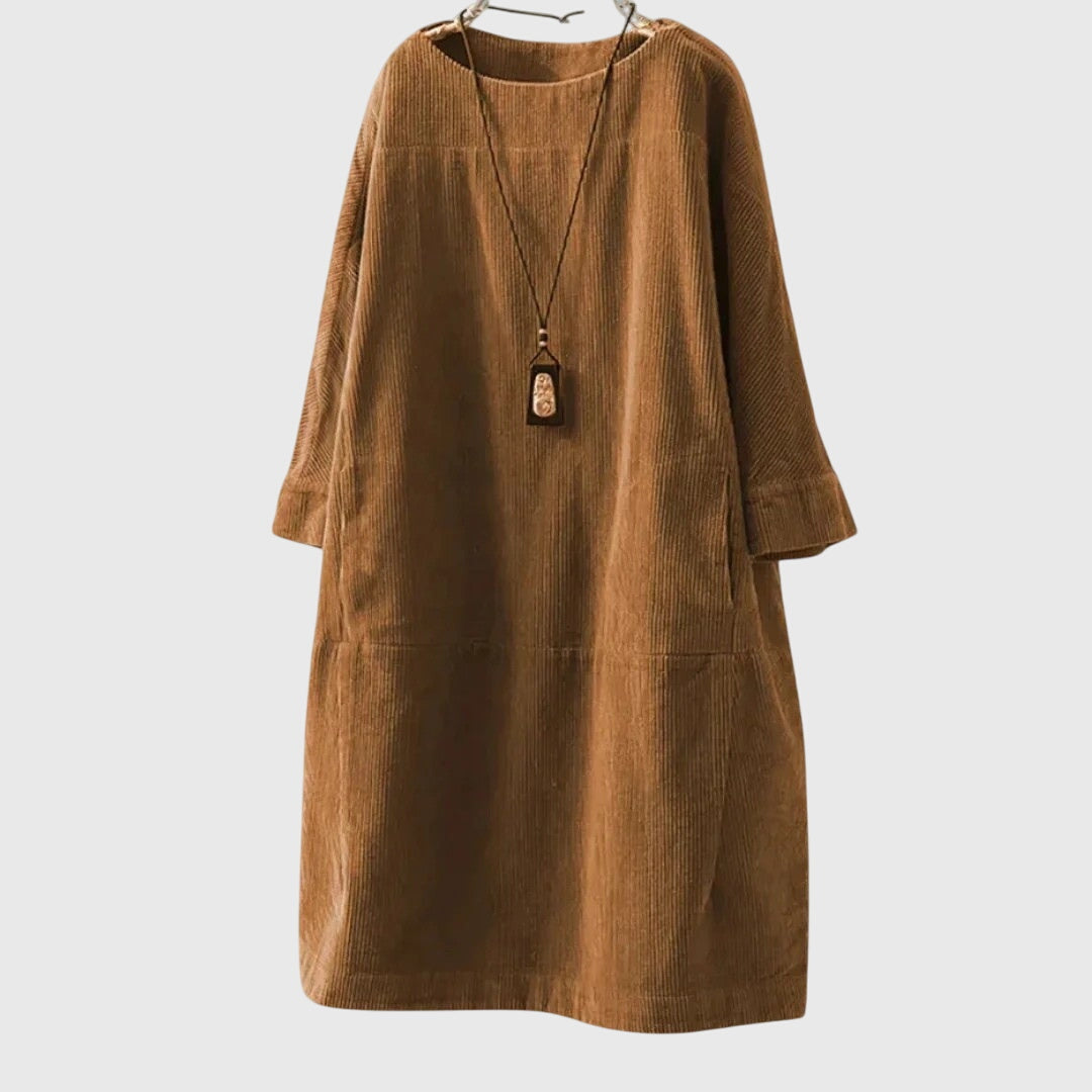 Sophie | Relaxed Corduroy Midi Dress