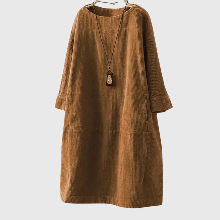 Sophie | Relaxed Corduroy Midi Dress