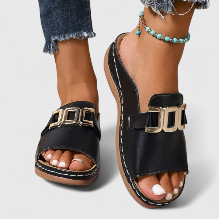Monroe | Luxe Buckle Sandals