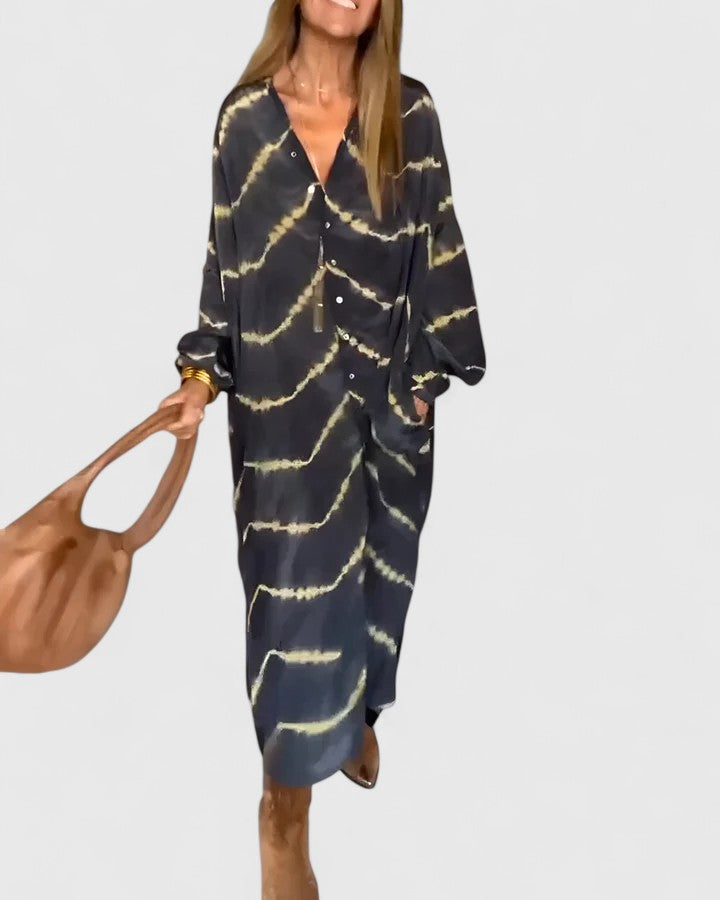 Sophie | Elegant Boho Striped Maxi Dress