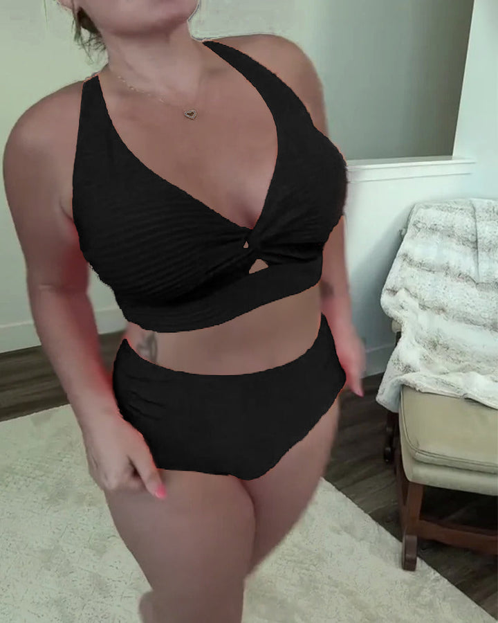 Bikini casual solid color triangle