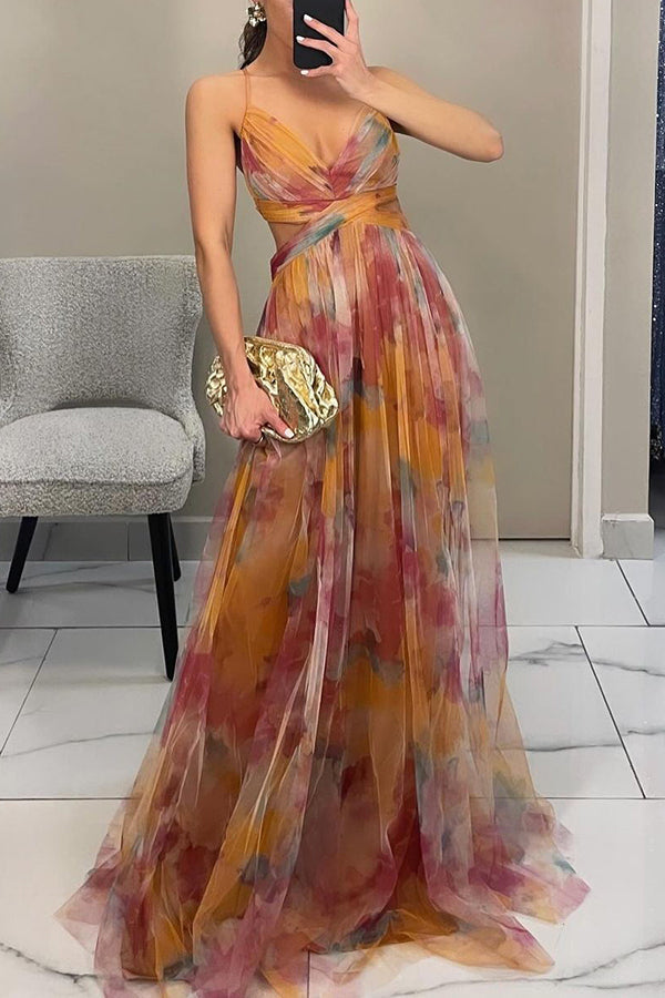 Frostin - long floral dress
