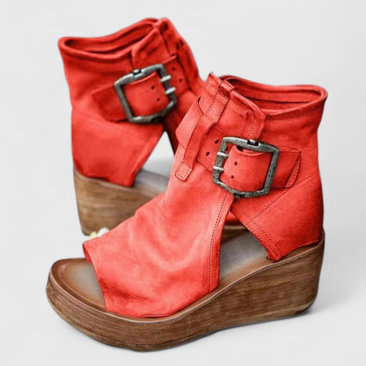 Jocelyn | Rustic Wedge Sandals