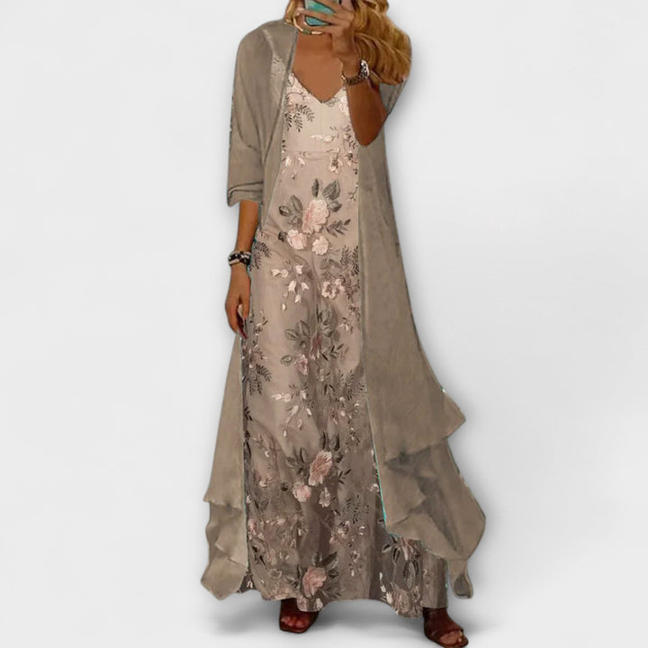 Sophie | Elegant Maxi Dress Two-Piece Set