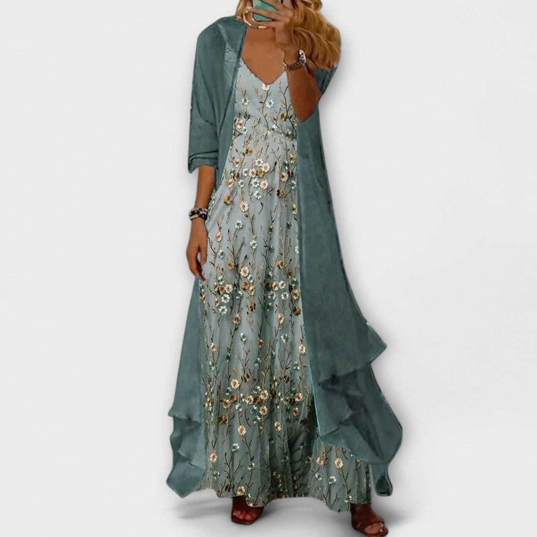 Sophie | Elegant Maxi Dress Two-Piece Set