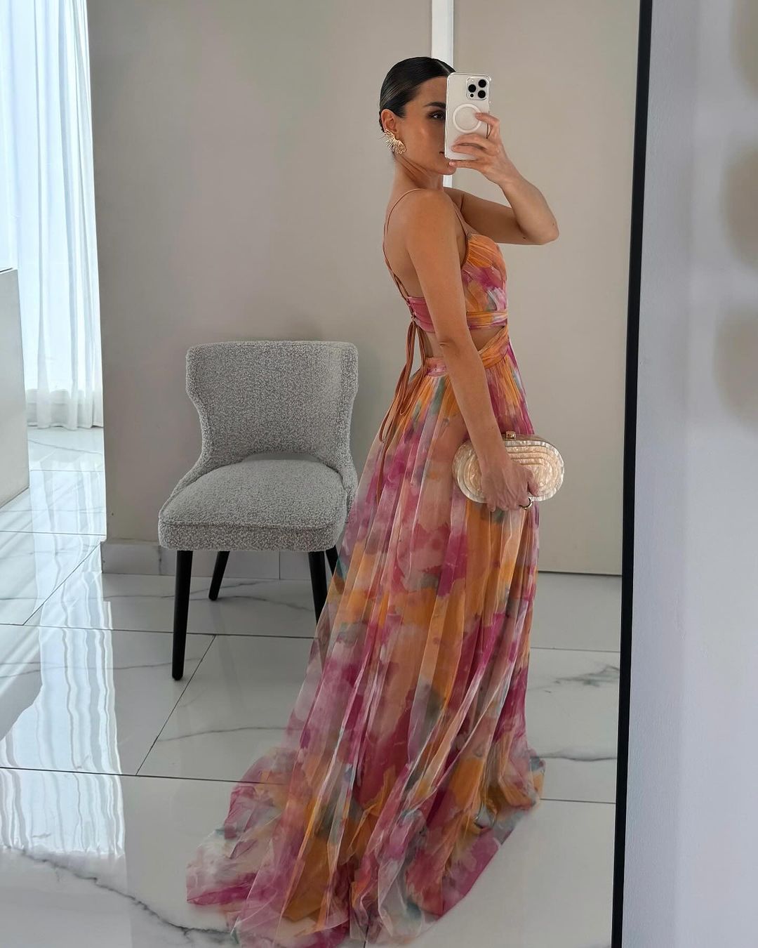 Frostin - long floral dress