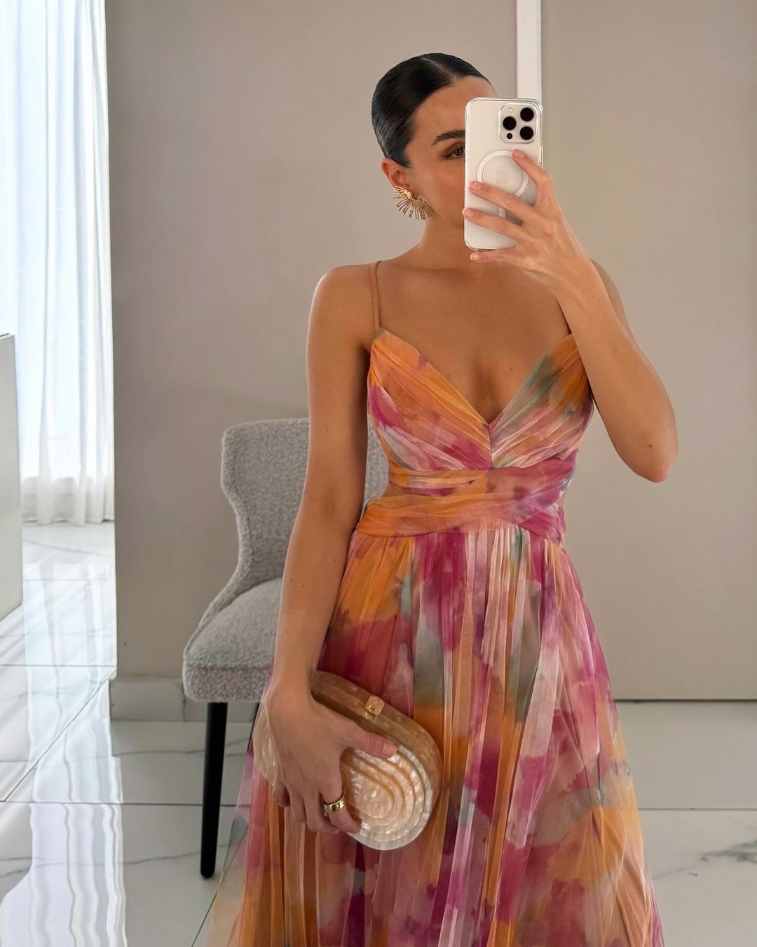Frostin - long floral dress