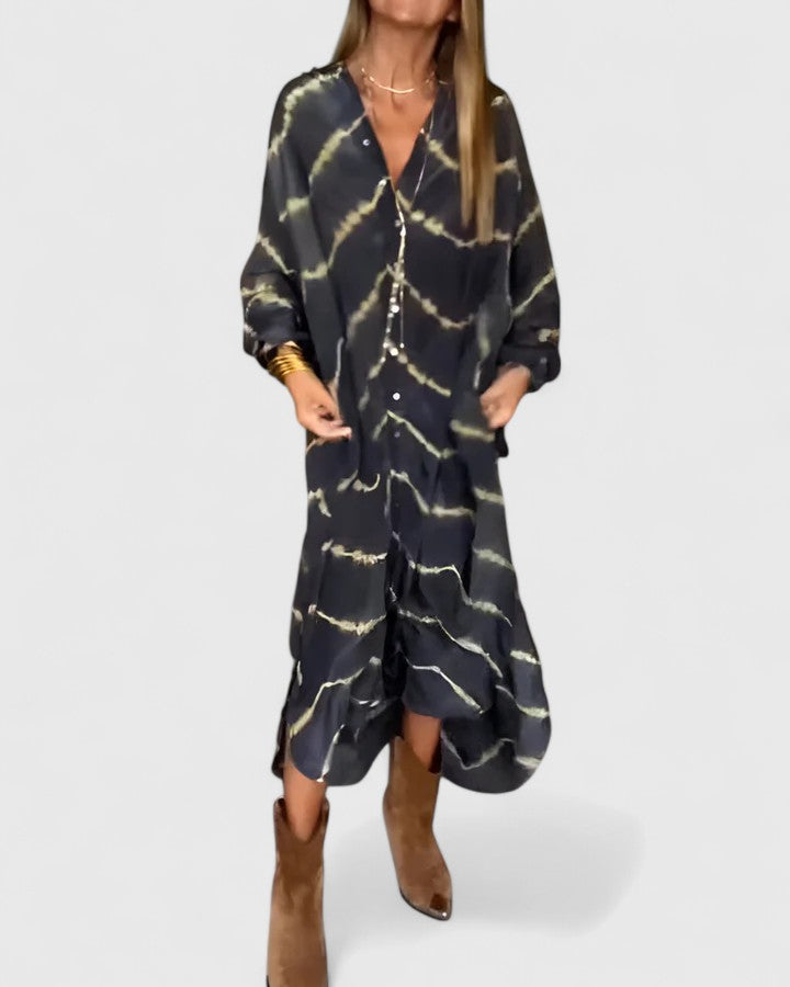 Sophie | Elegant Boho Striped Maxi Dress