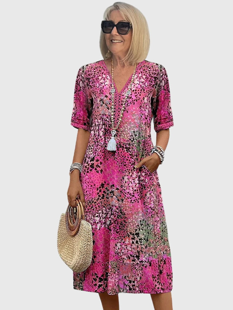 Sophie | Elegant Floral Midi Dress