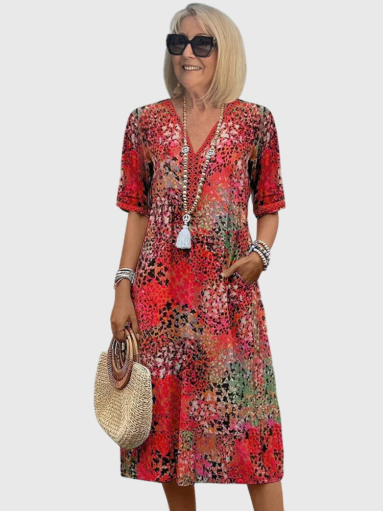 Sophie | Elegant Floral Midi Dress