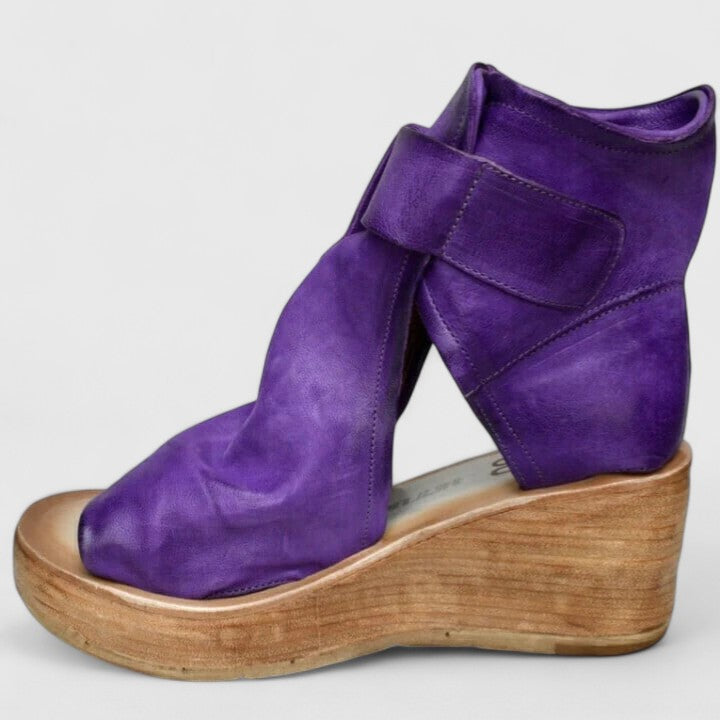 Jocelyn | Rustic Wedge Sandals