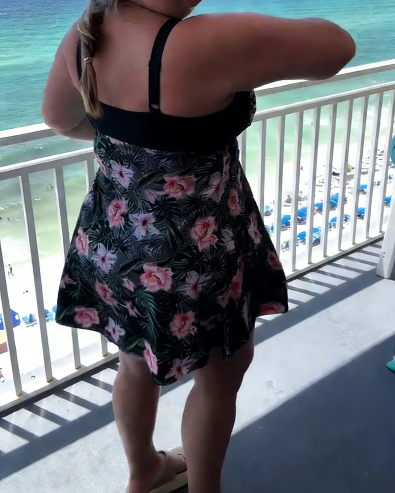 Printed swimsuit, comfortable fit