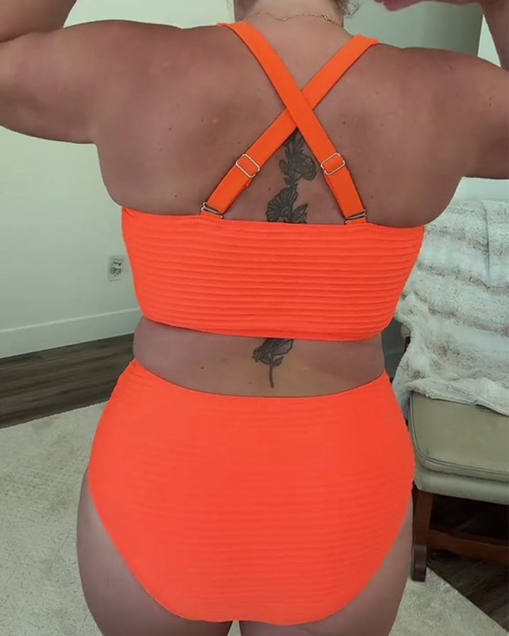 Bikini casual solid color triangle