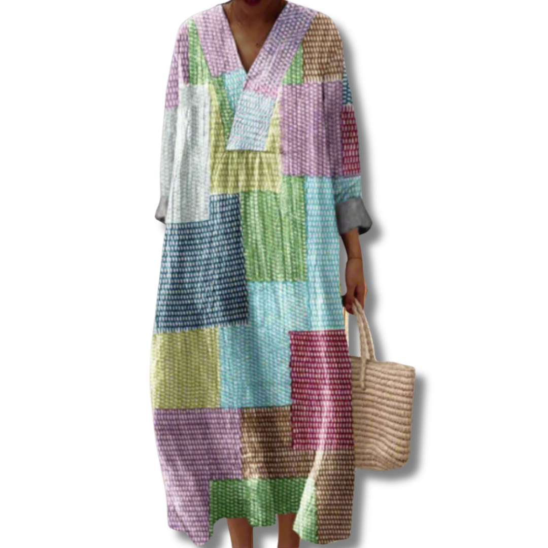 Aria | Geometric summer flow dress