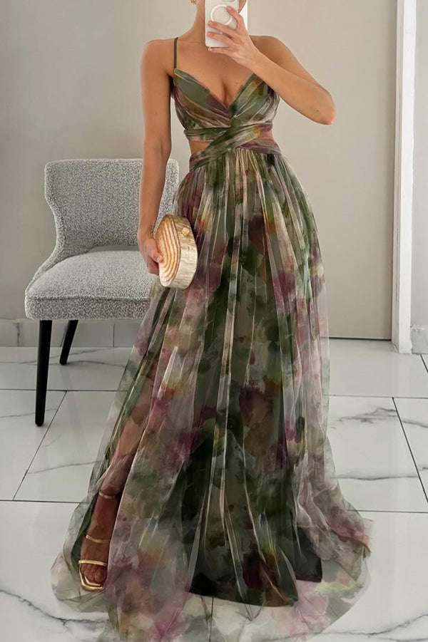 Frostin - long floral dress