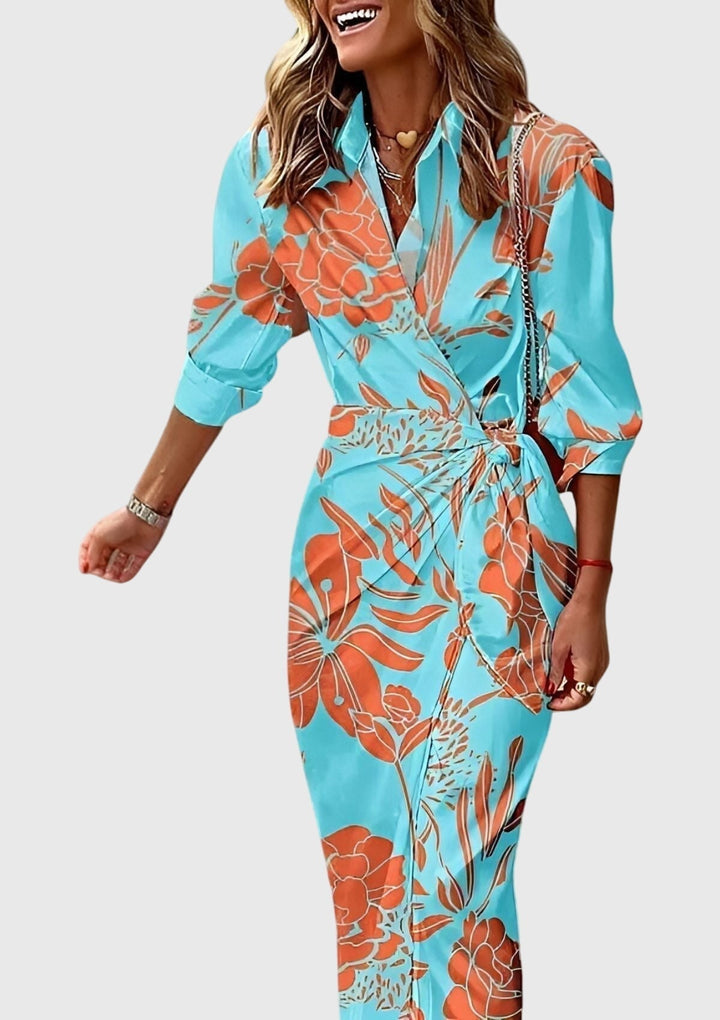 Sophie | Elegant Wrap Dress with Print