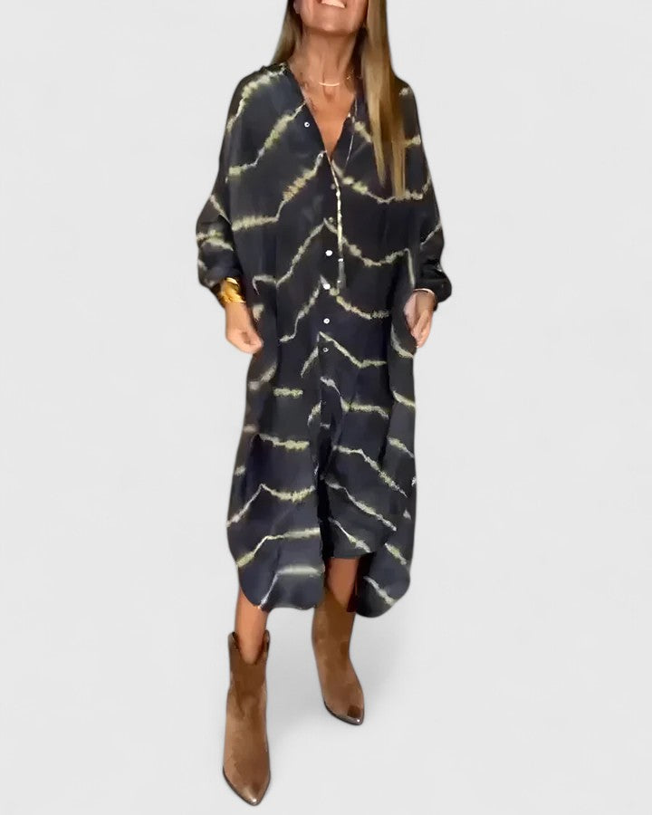 Sophie | Elegant Boho Striped Maxi Dress