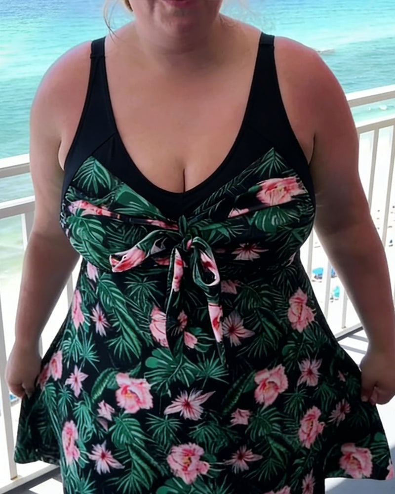 Printed swimsuit, comfortable fit