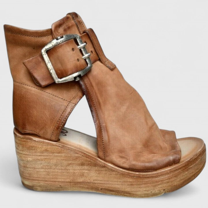 Jocelyn | Rustic Wedge Sandals