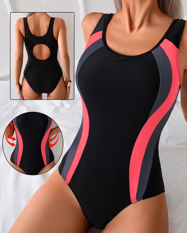 Finally swimwear with color block print