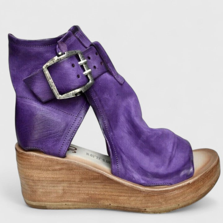 Jocelyn | Rustic Wedge Sandals