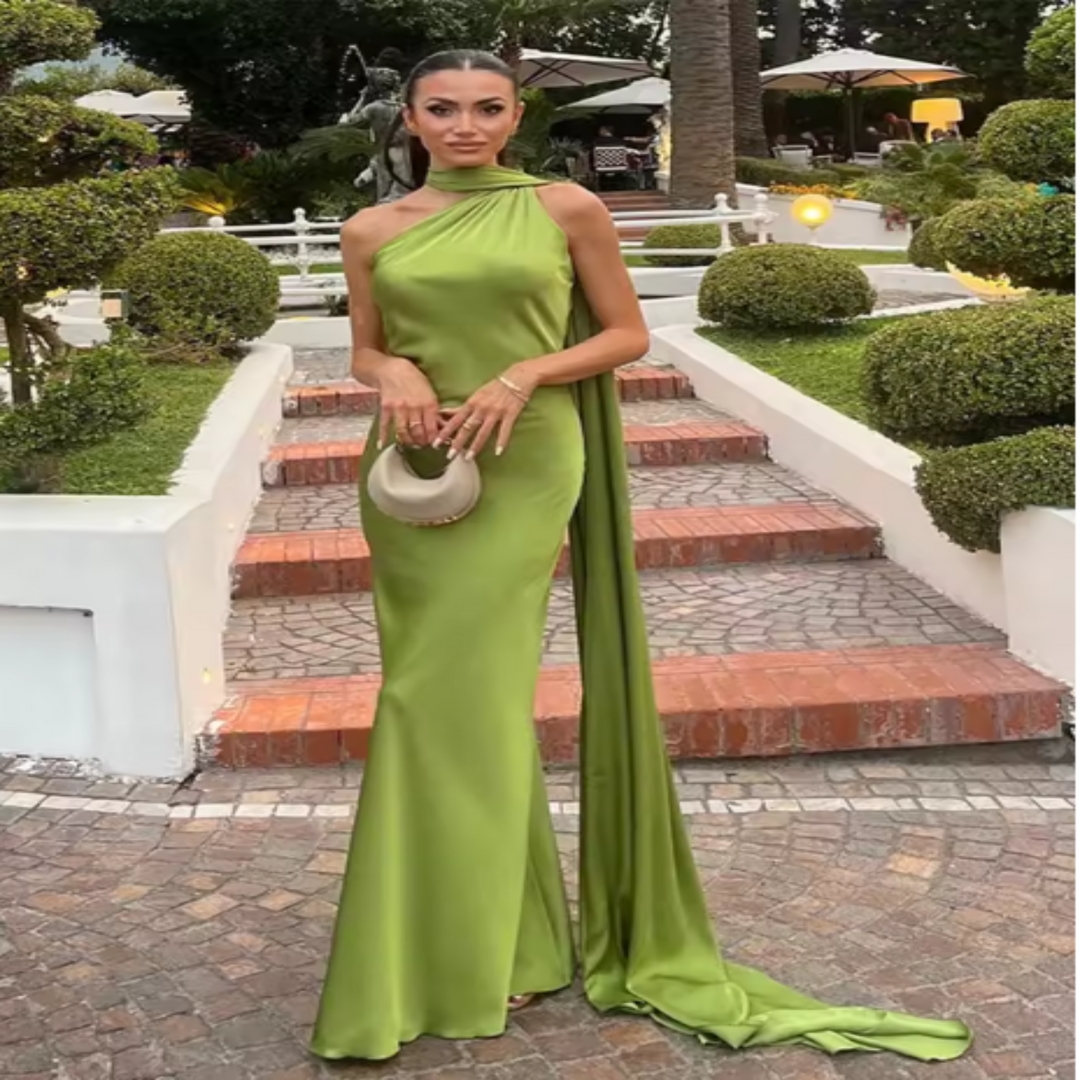 Adaline - Long dress with cape