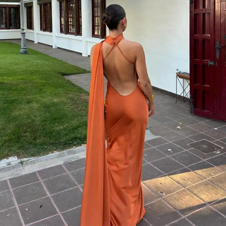Adaline - Long dress with cape