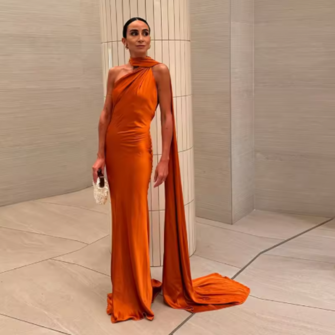 Adaline - Long dress with cape