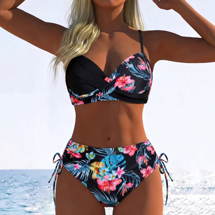 Bikini Bralette Style Contrast Print