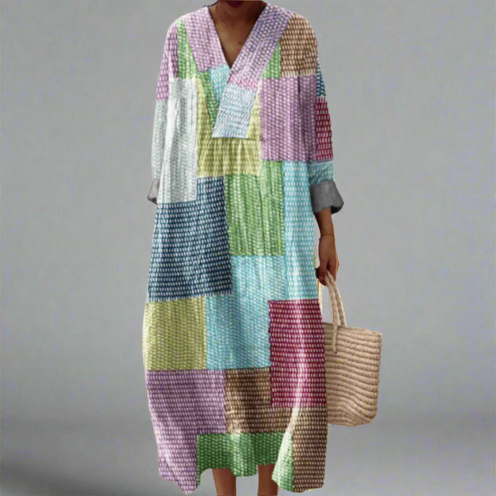 Aria | Geometric summer flow dress
