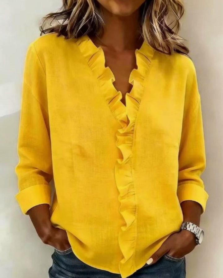 Scarlett | Ruffled V-Neck Blouse