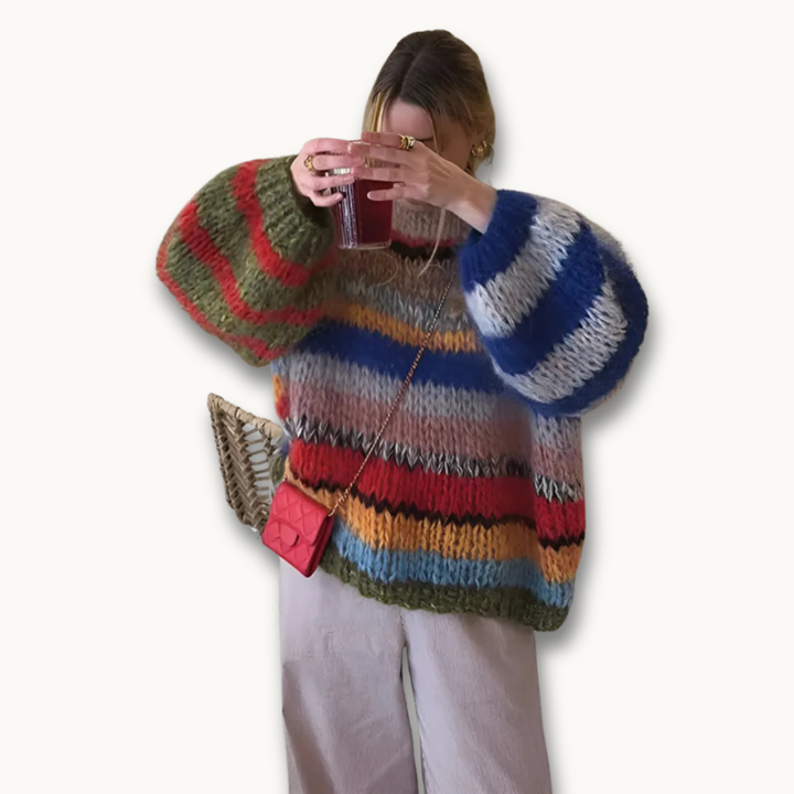 DEBRA - RETRO STRIPED SWEATER
