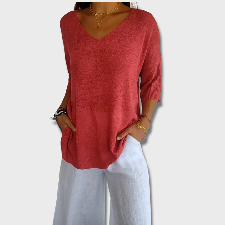 PIPER - V-NECK KNIT SWEATER