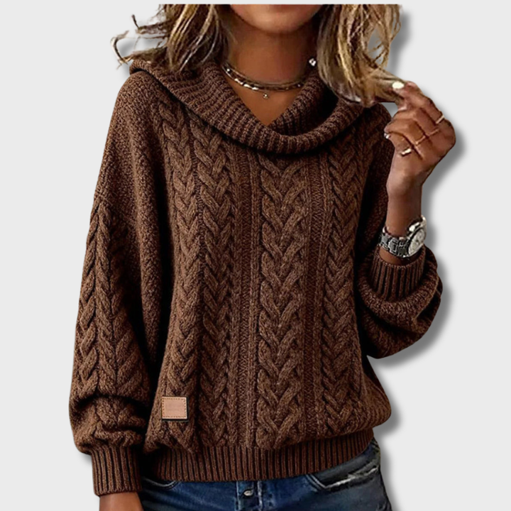 Solid Twisted Knit Sweater