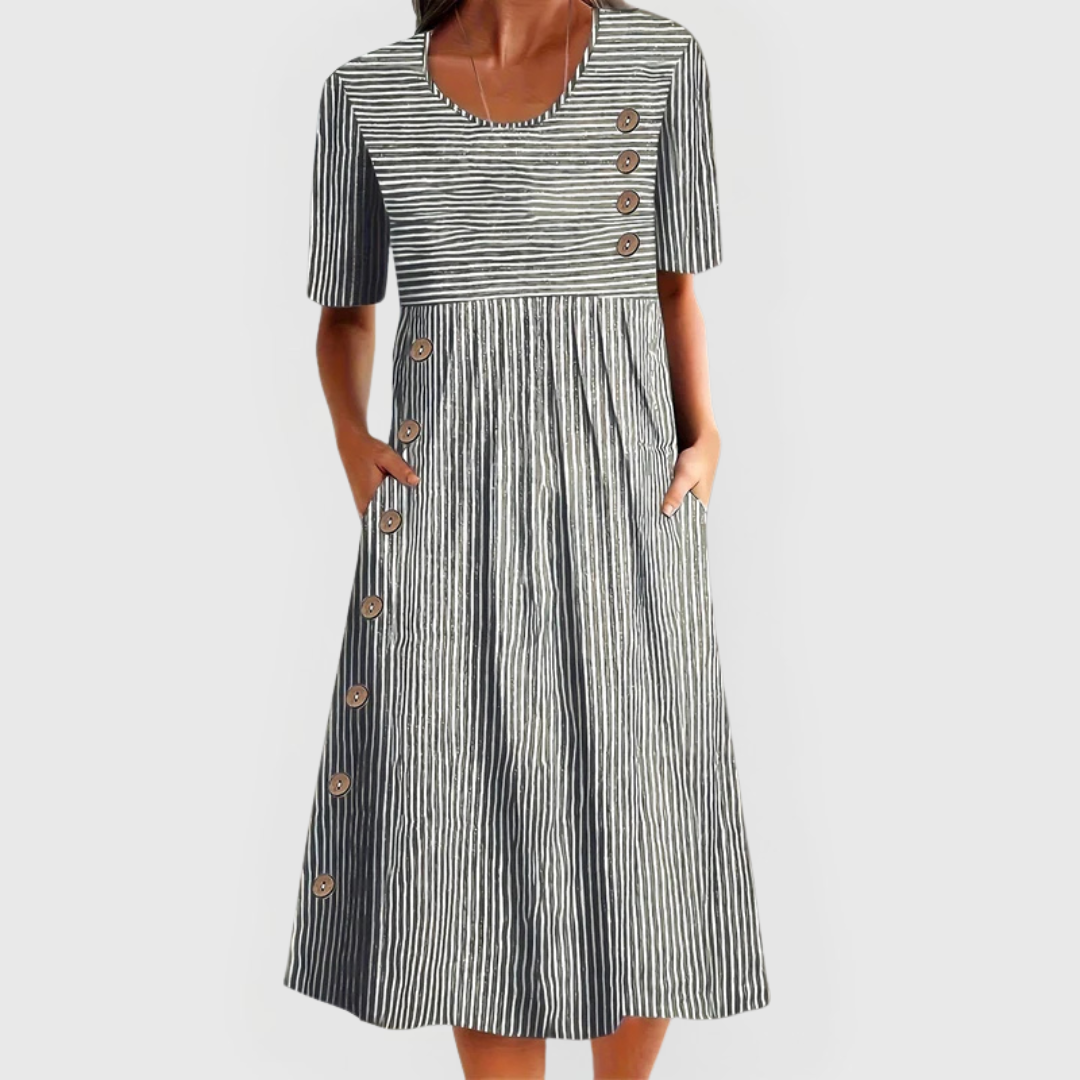 Sophie | Striped Midi Dress