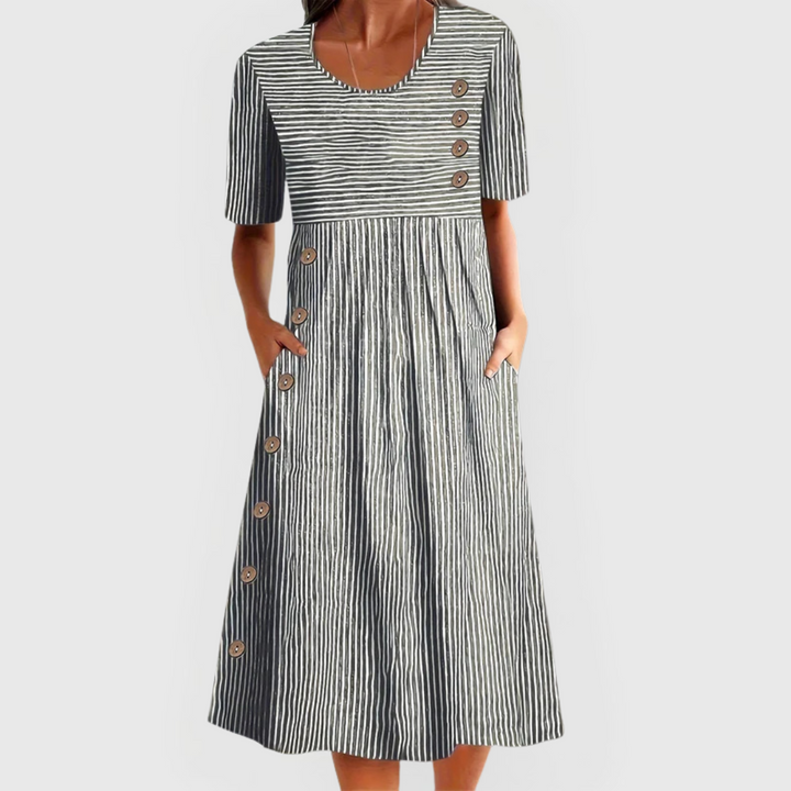 Sophie | Striped Midi Dress