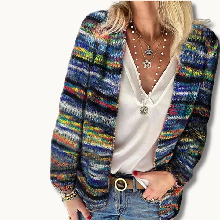 CANDACE - VIBRANT HUES SOFT PLUSH CARDIGAN
