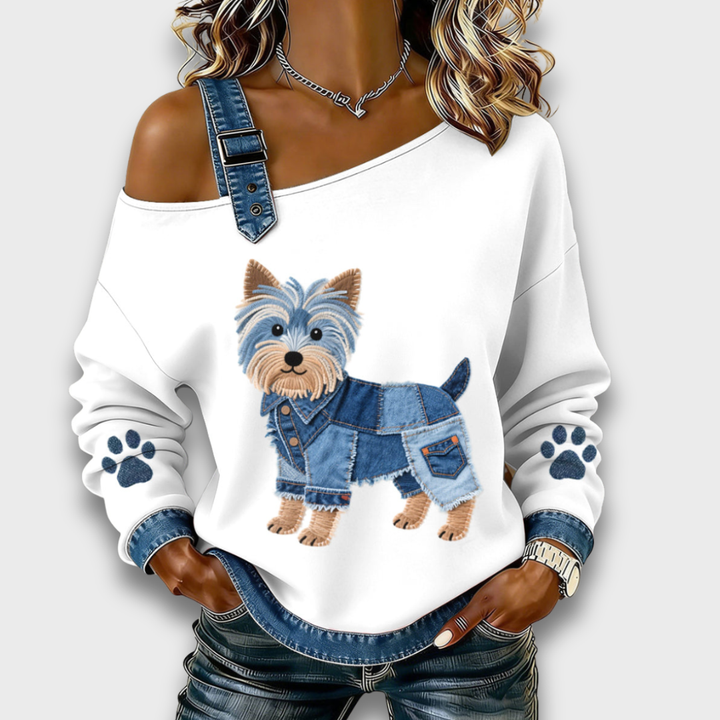 Ava | Casual retro animal blouse