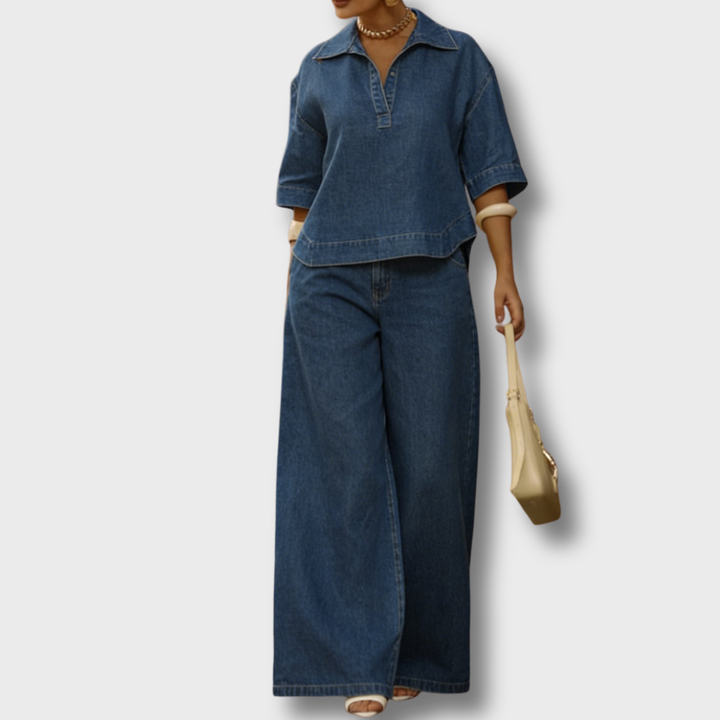 Harper | Casual Denim Two-Piece Set