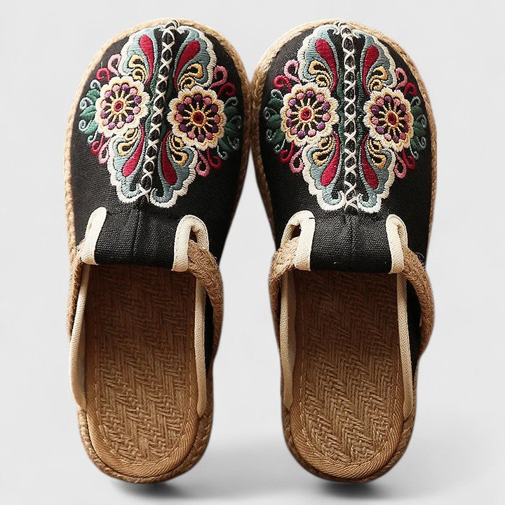 Chloe | Embroidered Slide Sandals