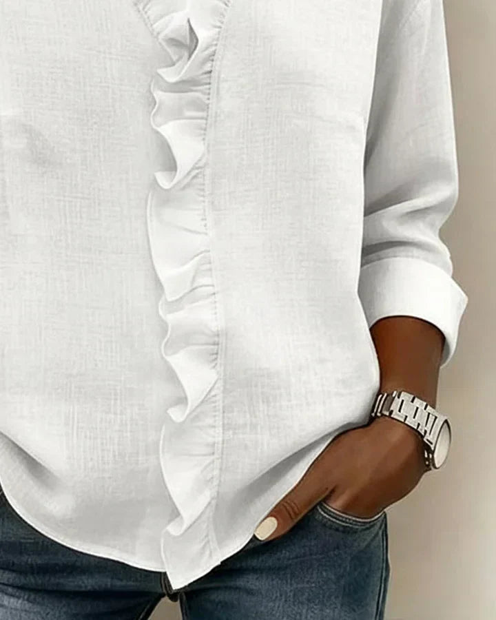 Scarlett | Ruffled V-Neck Blouse