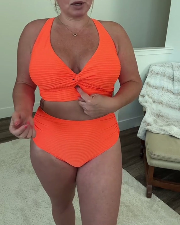 Bikini casual solid color triangle