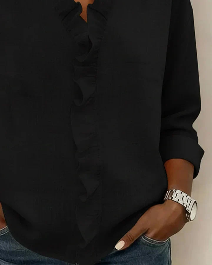 Scarlett | Ruffled V-Neck Blouse