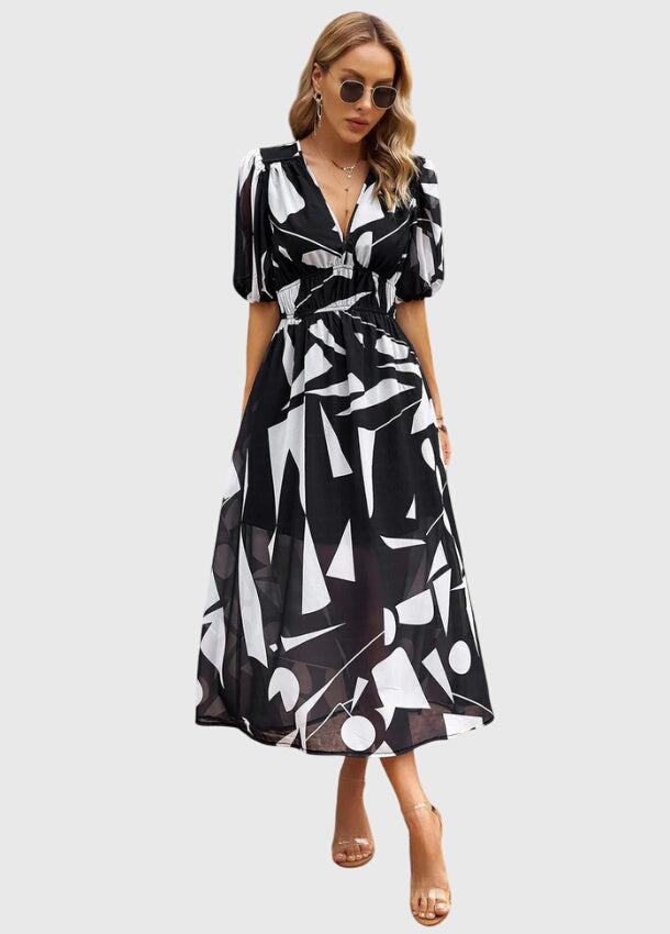 Sophie | Flattering Floral Midi Dress