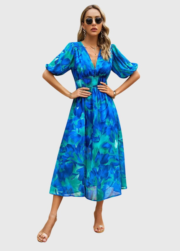 Sophie | Flattering Floral Midi Dress