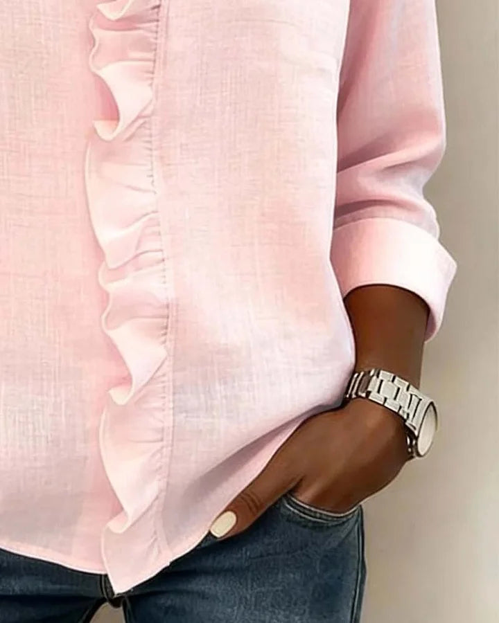 Scarlett | Ruffled V-Neck Blouse