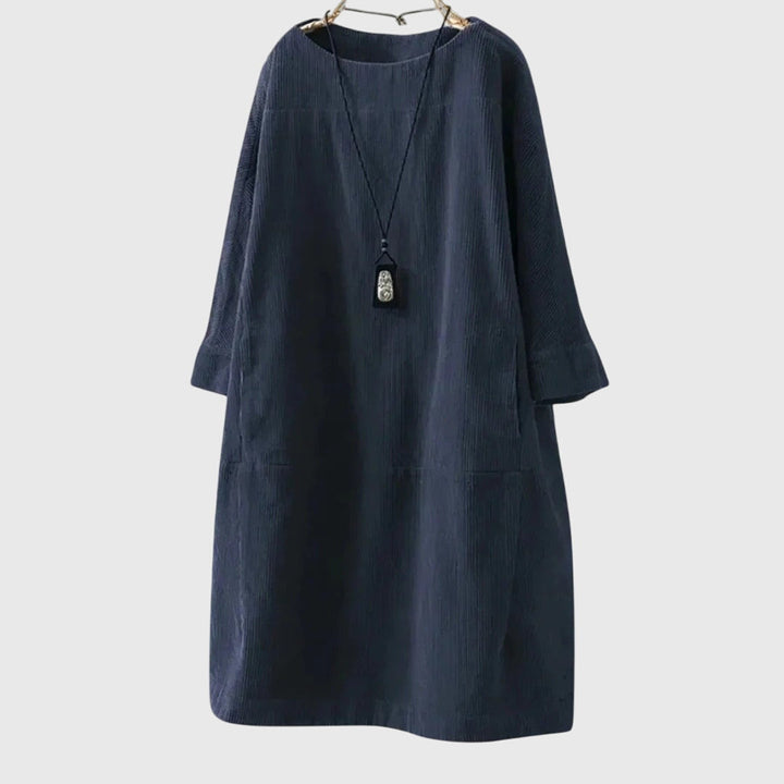 Sophie | Relaxed Corduroy Midi Dress