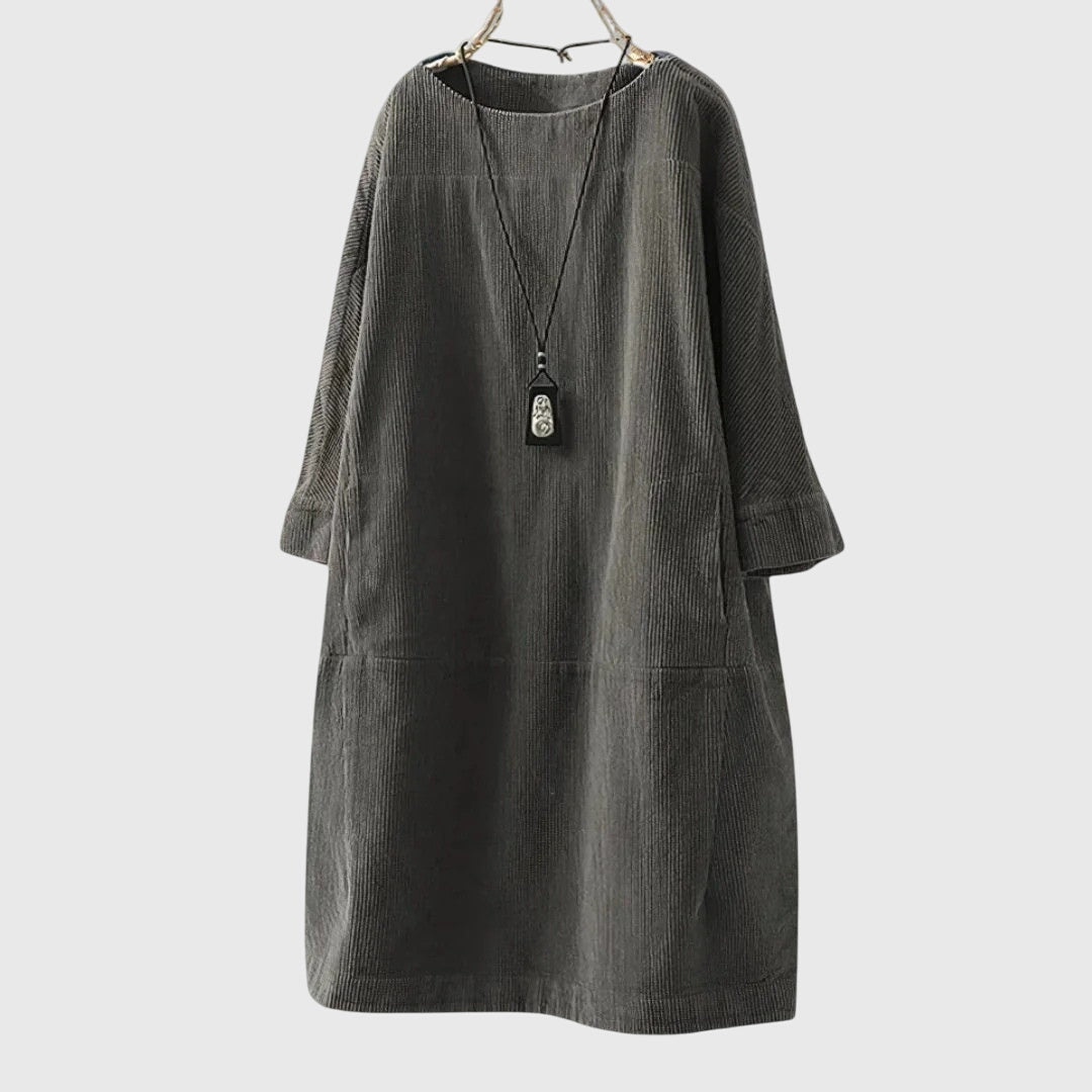 Sophie | Relaxed Corduroy Midi Dress