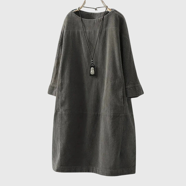 Sophie | Relaxed Corduroy Midi Dress