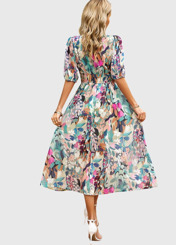 Sophie | Flattering Floral Midi Dress